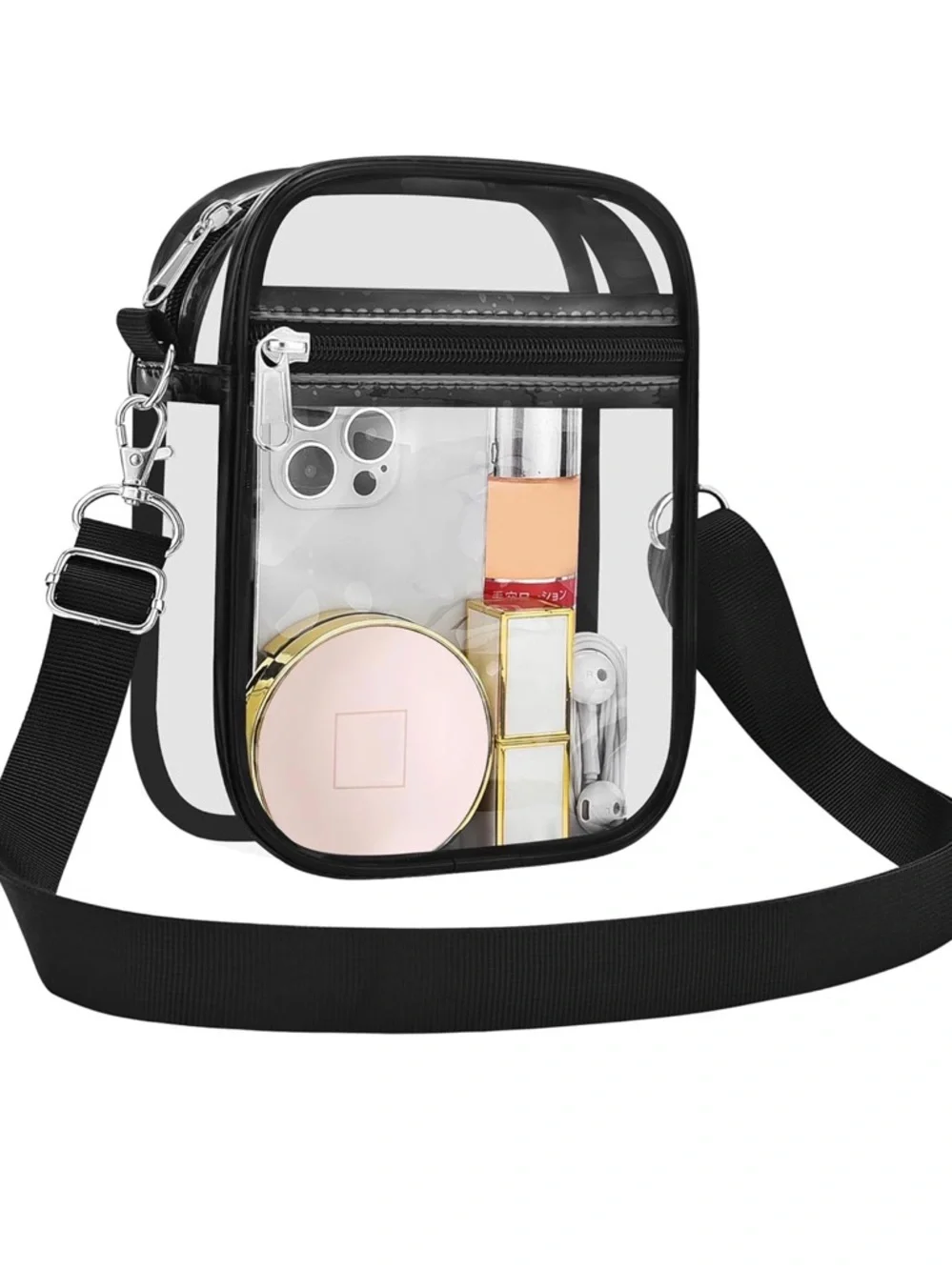 Stadium Approved Clear Crossbody Bag • Black Trim • Concert • Sports • NWOT - Picture 4 of 6